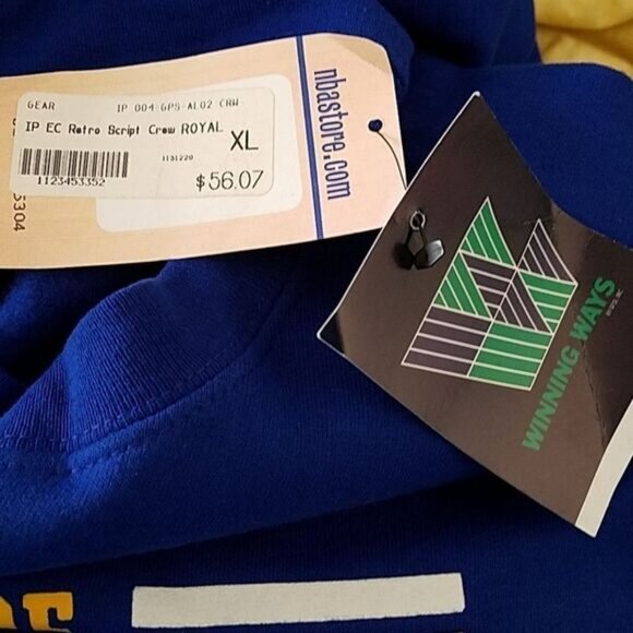 Indiana Pacers Blue Long Sleeve Pullover Hanes Sweatshirt Size XL - Picture 3 of 4